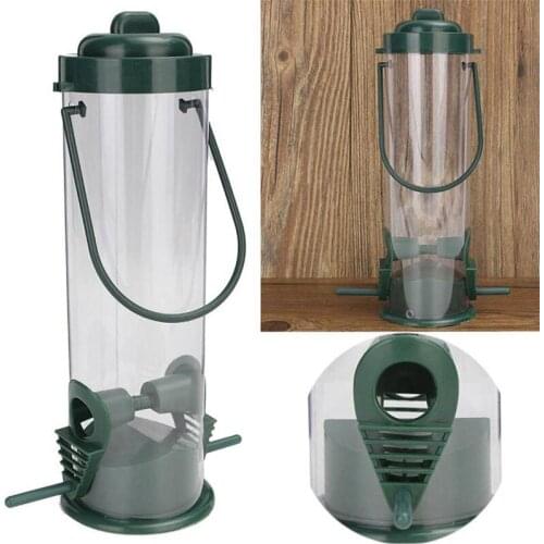 Plastic Wild Birds Food Feeder Dish Hanging Station Bucket for Garden E7