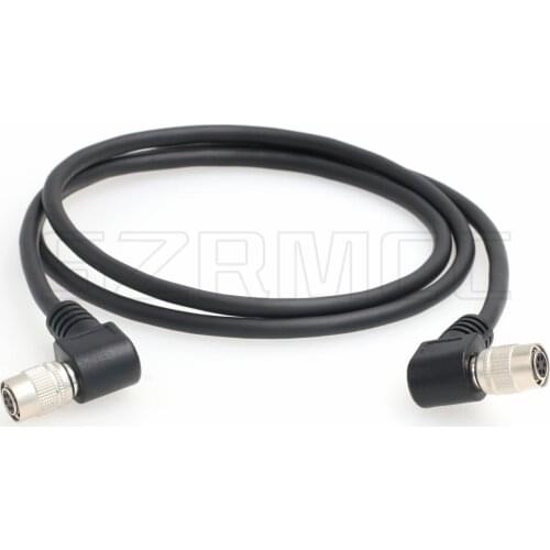 Right Angle Hirose 6 pin Female to Right Angle Hirose 6 pin Female Basler GigE CCD Industrial Camera Power I/O Extension Cable