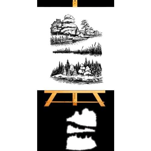 ZhuoAng landscape Clear Stamps For DIY Scrapbooking/Card Making Decorative Silicon Stamp Crafts