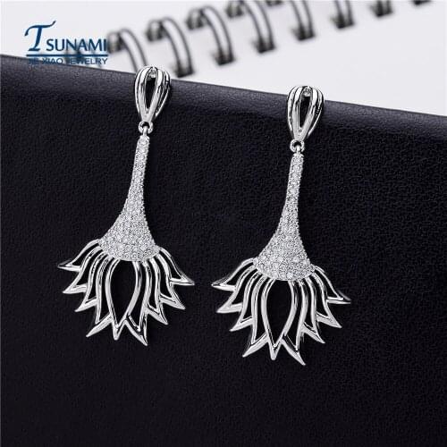 High quality plant micro -set zircon earrings Gifts for women/girls' birthday parties Creative Pendant Earrings ER-161