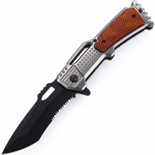 215mm (8.46'') Folding Knife Hunting Survival Tactical Outdoor Camping Knife 440C Blade Multitool Pocket Knives EDC Defense Tool