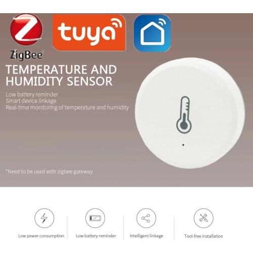 Tuya ZigBee Smart Temperature And Humidity Sensor For Alarm System Device Work With ZigBee Gateway Smart Home Automation