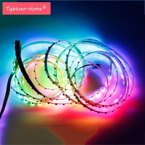 1M 2M 3M 4M 5M Addressable SK6812 DC5V 60leds/m WS2812B IC tltra thin 10mm wide SMD 4020 side led strip White PCB Non-waterproof