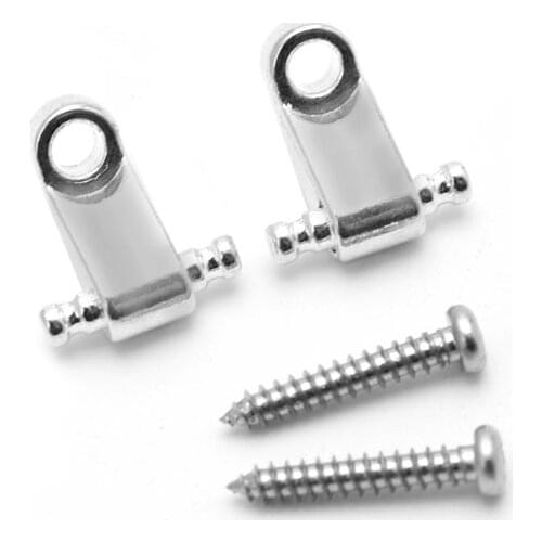 1 Pair Electric Guitar Headstock Ball Bearing Durable Press String Buckle Silver