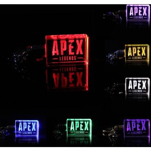 10 pcs/lot Hot game Apex legends Crystal k9 colors keychain keyring Pendants action figure toy gifts