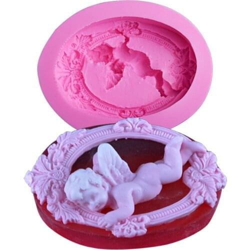 Angel Style Sugarcraft Chocolate Mold Cake Decoration Tool Resin Clay Moulds Kitchen Baking Cake Tool