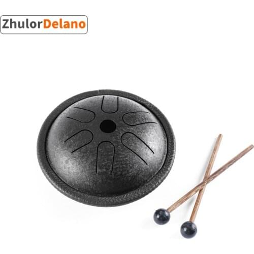 5.5 Inch Lotus Tongue Drum Ethereal Percussion Instrument Steel Tongue Pocket Drum Steel titanium Alloy With Stick