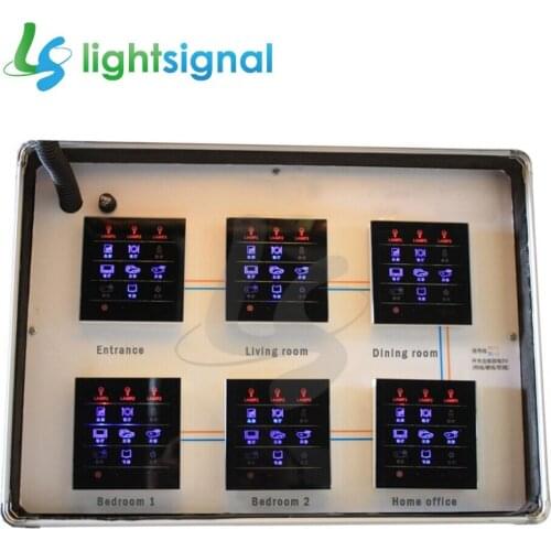 6 pcs/lot Fresh New smart home switches touch screen wall switch mutual control 24 ways