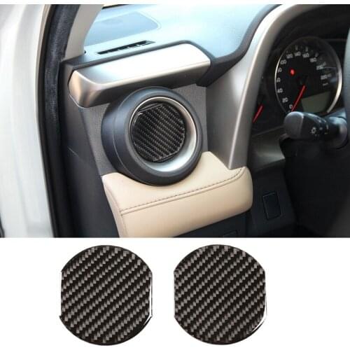 Carbon Fiber ABS Air Conditioner Side Air Outlet Trim Cover Decoration Stickers for Toyota RAV4 2015-2019 Car Stylings