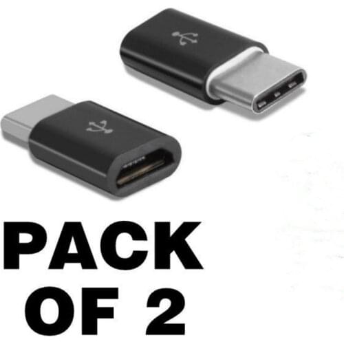 2 X TYPE C TO MICRO USB ADAPTER CONVERTER For CHARGER SYNC For SAMSUNG XIAOMI LG