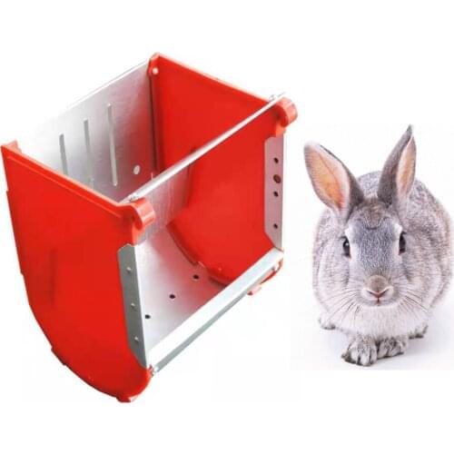 Antirust Rabbit Hutch Drinking Bowl Rabbit Feeder Box Rabbit External Feeding Food Containers Trough Farming Animals Supplies