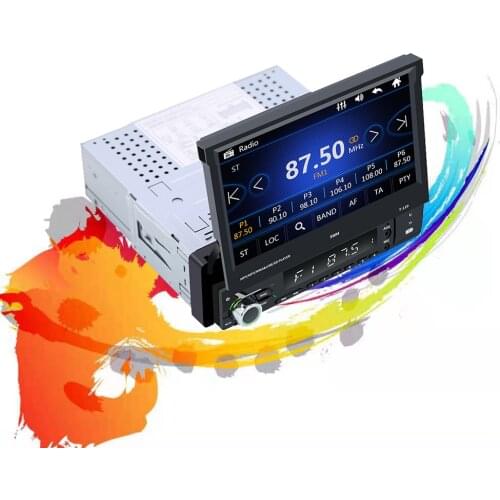 Autoradio DC 12V universal 1 DIN 7 inch Touch Screen Car MP5 Player Bluetooth Mirrorlink Stereo Retractable Radios AM FM radio
