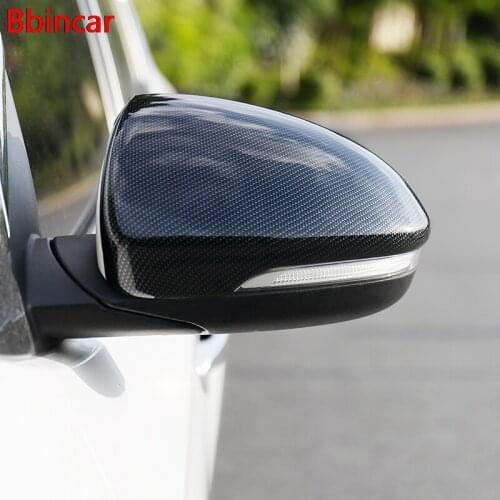 Bbincar ABS Carbon Fiber Color 2pcs Car Exterior Side Rearview Mirror Cover Molding Trim Styling For Hyundai Tucson 2016 2017