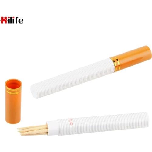 Toothpick Holders 2 piece/set Plastic Mini Cigarete Shape Portable Pocket Toothpick Box Creative