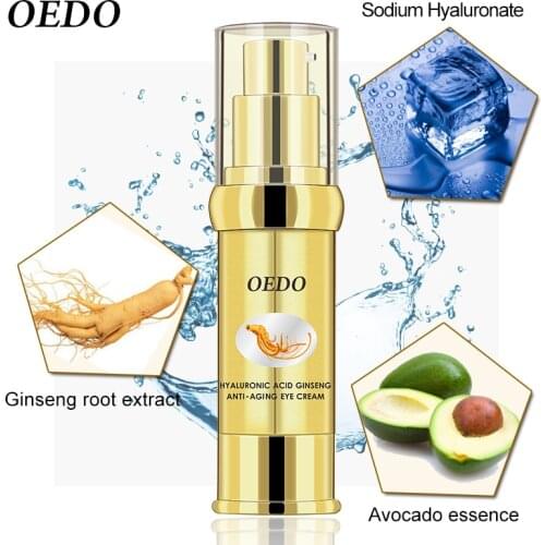 Ginseng Eye Essence Hyaluronic Acid Whitening Anti-aging Serum Peptide Collagen Moisturizing Firm Anti-Wrinkle Eye Care Cream
