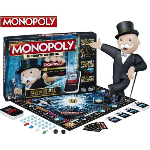 Hasbro Electronic Monopoly Game Adult Family Entertainment Gaming E-Banking Upgrade Strategy Puzzle Board Games Party Toys