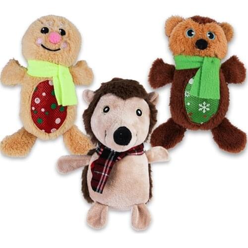 Dog Chew Squeak Toys Giraffe Fleece Rope Interative Toy Animals Plush Puppy Animals for Pet Dogs Cat Chew Squeaking Toy