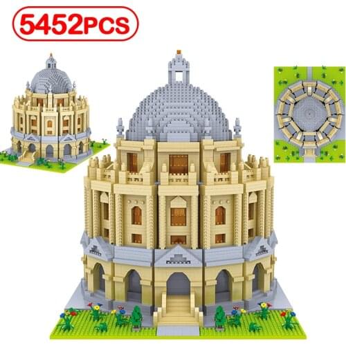 City Church Creator 3D Mini Famous Architecture Bricks Diamond Oxford University Building Blocks Diy House Toys for Children