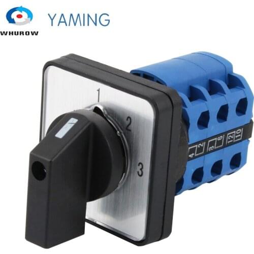 LW26-20/3 DIY Control Circuit 1-3 Positions Universal Changeover 3 Sections Multi-choice Combination Rotation Cam Switch