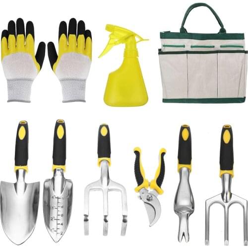 Garden Tool Set 5/9 Pcs /set Multi-Functional Garden Kit Practical/Trowel/Rake/Shovel/Fork/Scissors/Gloves/Tool Bag Included