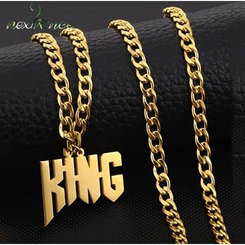 Personalized Trendy Cool Custom Name Necklace Pendant 4mm NK Chain Customized Nameplate Necklaces for Women Men Boy Jewelry Gift