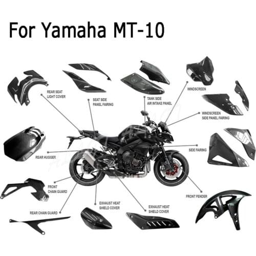 Pre-Preg Carbon Fiber For Yamaha MT10 Whole Bodywork Fairing panel light cover