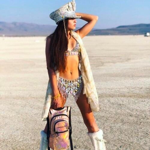 Sexy Women Trendy seaside beach sexy appeal accessories shiny crystal jewelry bra body waist chain as a body Jewelry suit