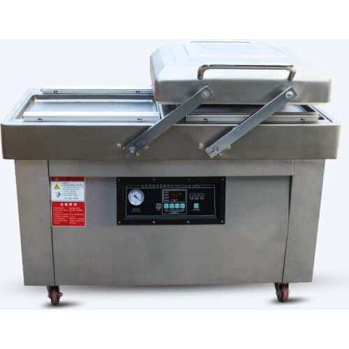 Double chamber groove vacuum machine Automatic Vacuum-Packer vacuum packaging sealing machine with Printing function