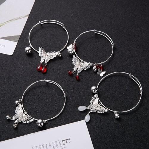 Butterfly Bangles Women Tian Guan Ci Fu Bracelet Charms Bracelets Ladies Bells Jewellery Couples Fashion Trendy Metal Pulseras