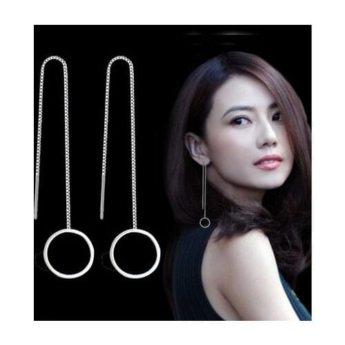 New Arrivals Korean Style Long Circle Square Earrings For Women Lady Bridal Earrings Girls Gifts Pendientes Brincos 2021