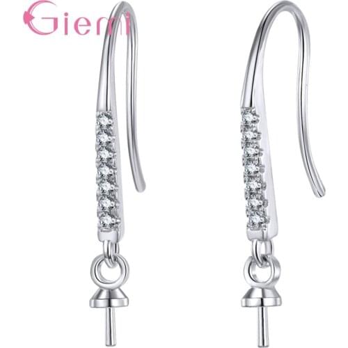 Classic Luxury Design S925 Sterling Silver Earrings for Women Engagement Wedding Gift 3 Style U Shape Letter Jewelry