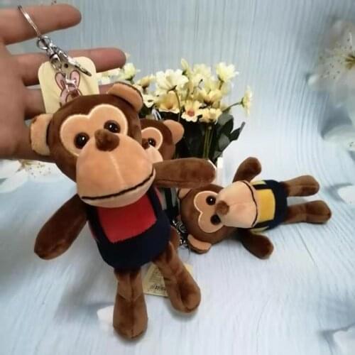 10PCS 20cm Mon Wearing Clothes Favorite Decoration Bag Plush Mini Pendant Keychain Doll Ring Toy