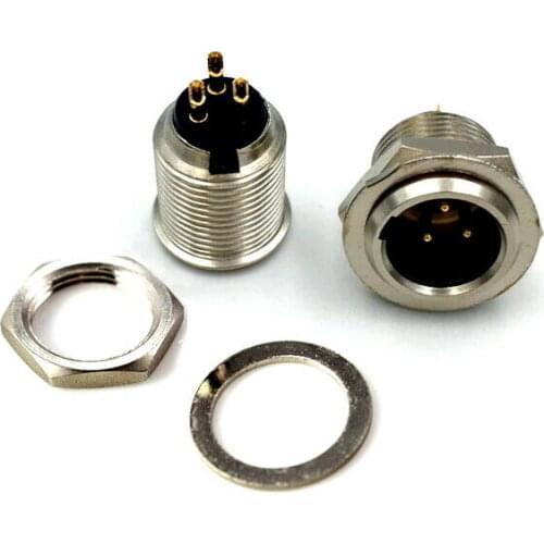 100Pcs Mini XLR 3 4 5 6 Pin Male Socket Small XLR Front montage with Screw Adapter for MIC Microphone Audio Connector