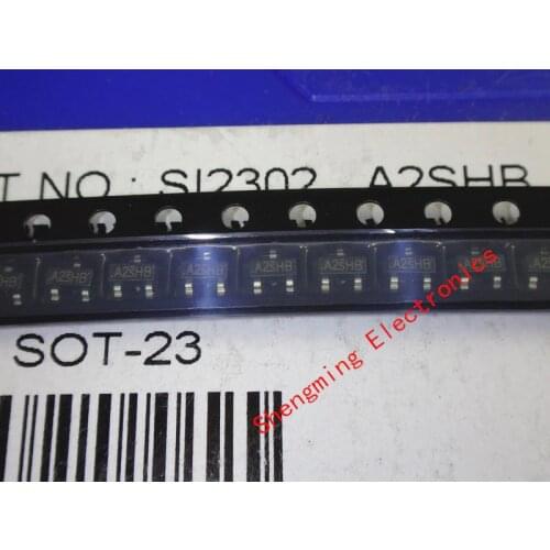 100pcs SMD SI2302 SI2302DS A2SHB field effect transistor SOT-23