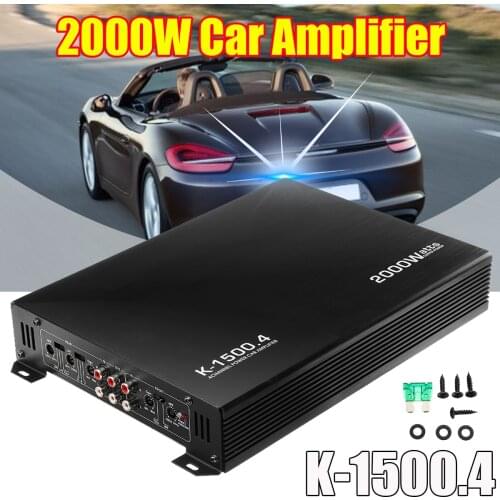 2000W 4 Channel Car Amplifier Speaker Vehicle Amplifier Power Stereo Amp Auto Audio Power Amplifier Car Audio Amplifier