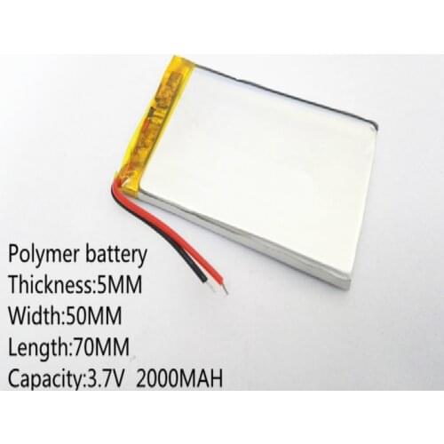 505070 3.7V 2000mAH 505068 PLIB ( polymer lithium ion battery ) Li-ion battery for tablet pc,GPS,mp3,mp4,cell phone,speake