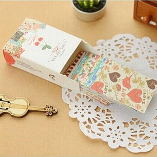 52pcs/pack Vintage Flower Pattern Label Diy Diary Sticker Writable Label Album Scrapbooking Stickers Handbook Decoration