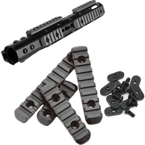 ActionUnion 4pcs/Set M-LOK MOE Tactical Rail Section Picatinny Weaver Polymer Handguard Airsoft Rifle Scope Hunting Accessories