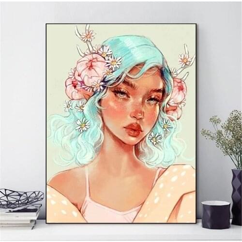 Diamond Painting 5D DIY Personalized Painted Girl Series Painted Full Diamond Embroidered Mosaic Exquisite Home Decoration Gift