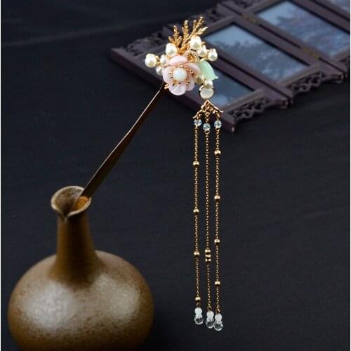 Antique hairpin fairy shake hair clasp classic aesthetic Chinese style hair sticks women girls daily hair accessories wholesale