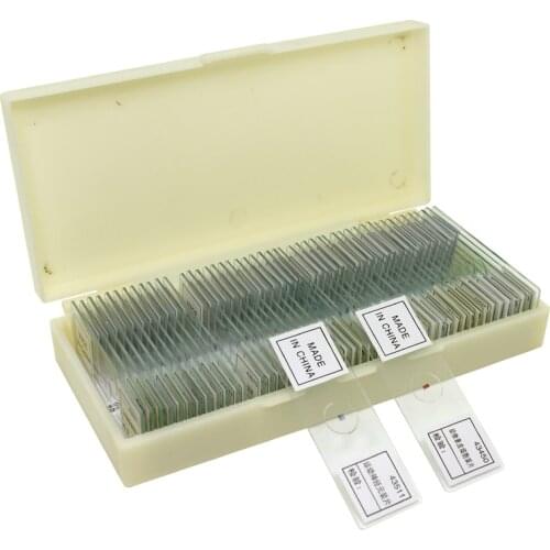 Microscope biological section biological specimens 50 pieces in box