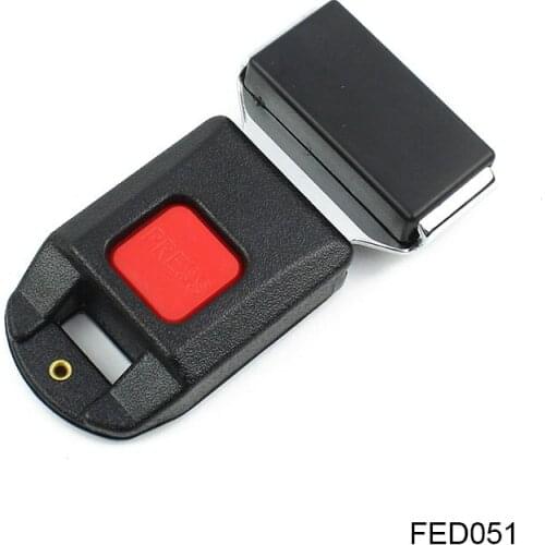 Black Color Plastic Released Push Button Seat Belt Buckle (FED051)