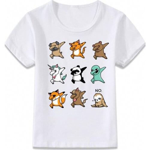 Kids Clothes T Shirt Dabbing Party Sloth Children T-shirt for Boys and Girls Toddler Shirts Tee oal302