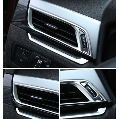 For BMW X1 F48 2015 2016 20i 25i 25le Car-styling ABS Chrome Side Air-Conditioning Vent Cover Trim For BMW X2 F47 2018