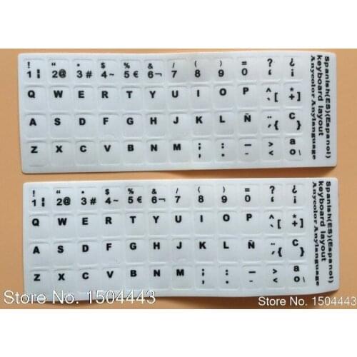 For Macbook Samsung Asus 11 12 13 15 17 21 22 24 27 400pcs/lot keyboard Stickers Portuguese Spanish language keyboard sticker