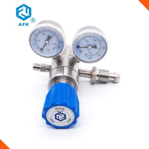 Stainless Steel Dual Stage Oxgen Nitrogen Co2 Gas Pressure Regulator Pressure CGA540 CGA580 4000PSI Inlet 160PSI Outlet