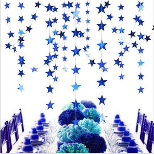 Eid Mubarak Decor Banner For Home Gold Glitter Moon Stars Garland Islamic Muslim Festival Event Party Ramadan Kareem Ornament