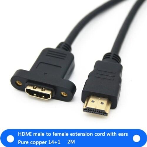 0.3m 0.5m 1.5M HDMI Cable Male to Female Host Case Panel Mount Screw Cable Cord Cable Adapter