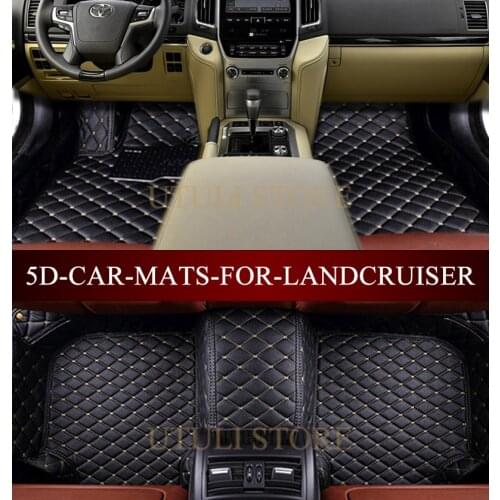 Car floor mats for Toyota Land Cruiser LC200/Prado LC120 LC100 LC150 FJ120 FJ150 Sequoia Tundra custom fit car carpets foot mats