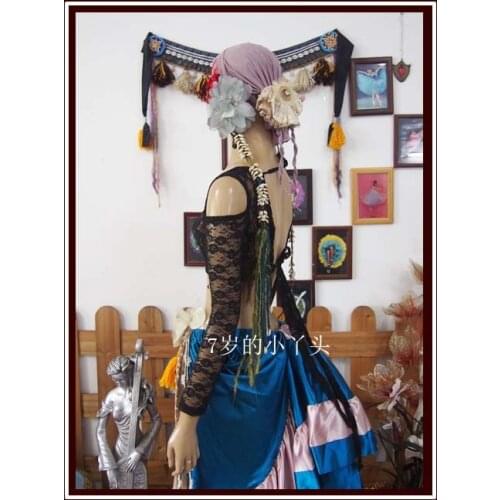 Lace Belly dance top Ats tribal belly dance top lace choli Drop long Sleeve top DQ55-85